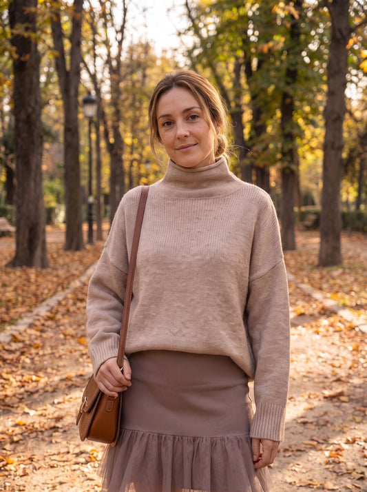 Macarena · Conjunto de vestido con volante de tul y sudadera