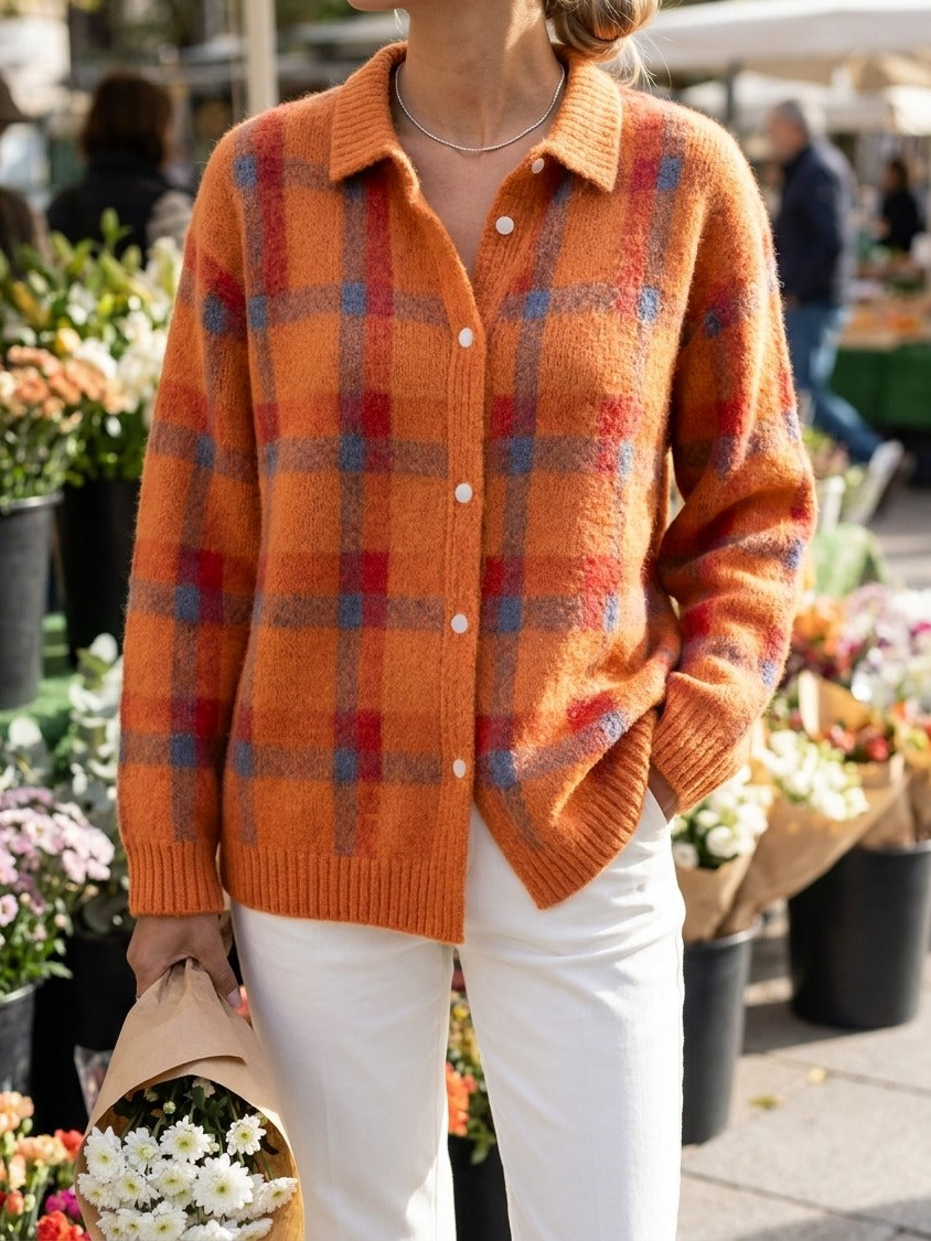Almudena · Cárdigan de cuadros
