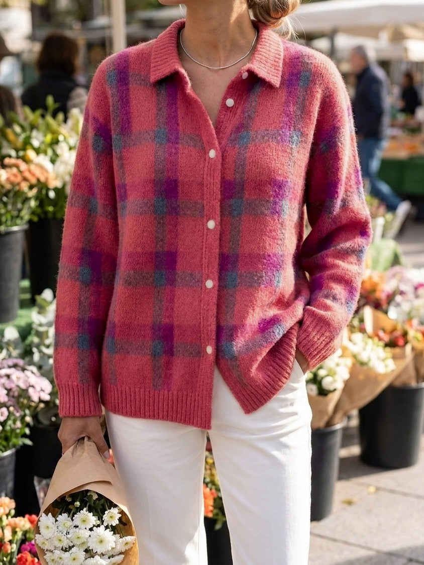 Almudena · Cárdigan de cuadros