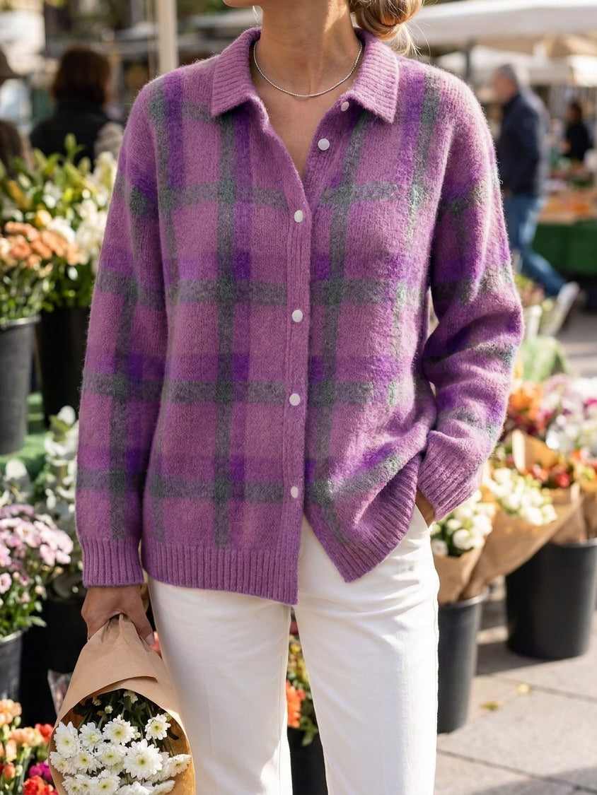 Almudena · Cárdigan de cuadros