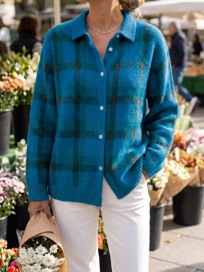 Almudena · Cárdigan de cuadros