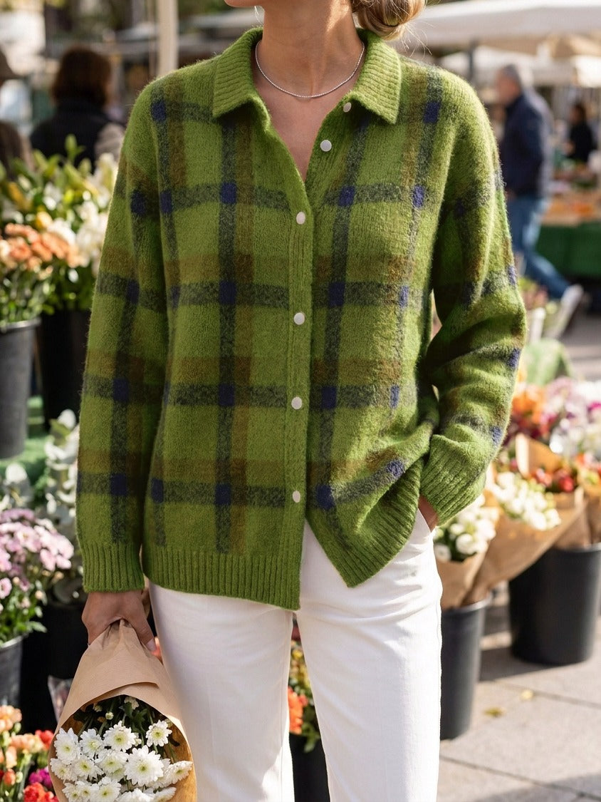 Almudena · Cárdigan de cuadros