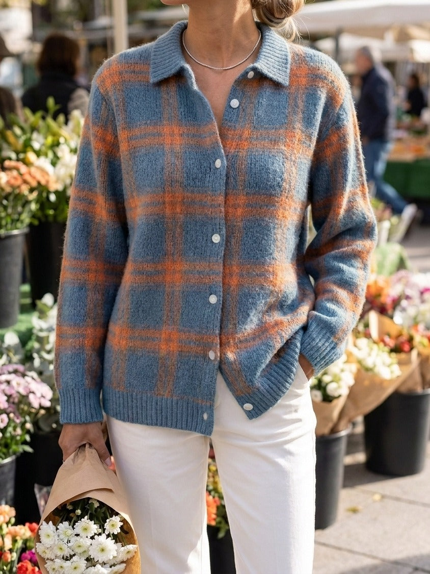 Almudena · Cárdigan de cuadros