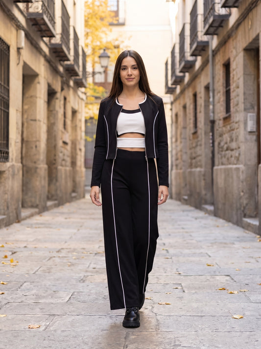 Candela · Conjunto de tres piezas con vivos blancos