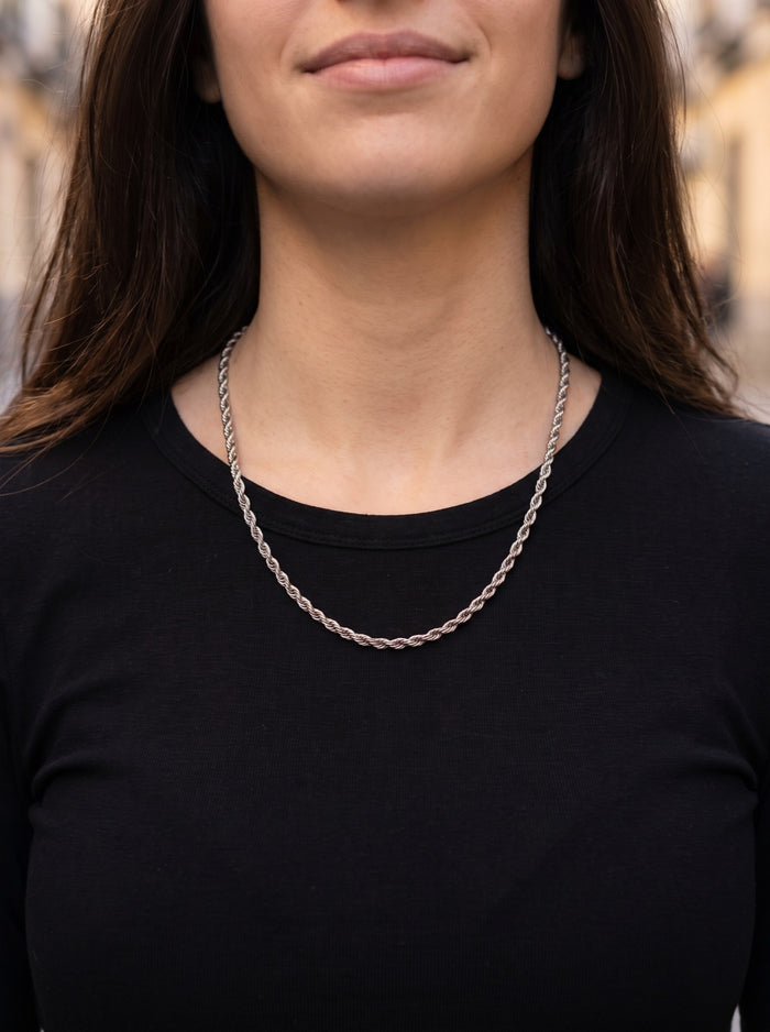 Dácil · Collar trenzado de acero