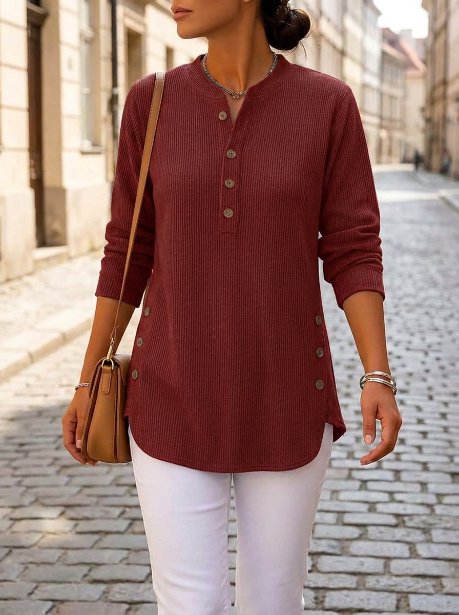 Nieves · Túnica Henley con botones