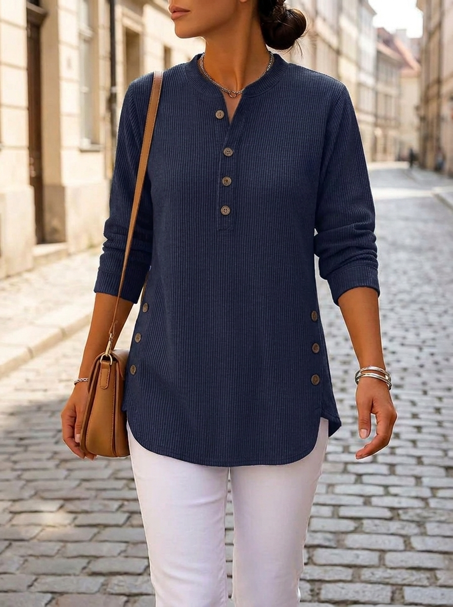 Nieves · Túnica Henley con botones