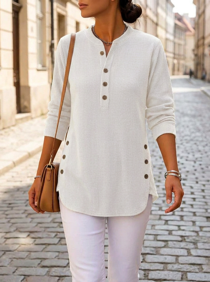Nieves · Túnica Henley con botones