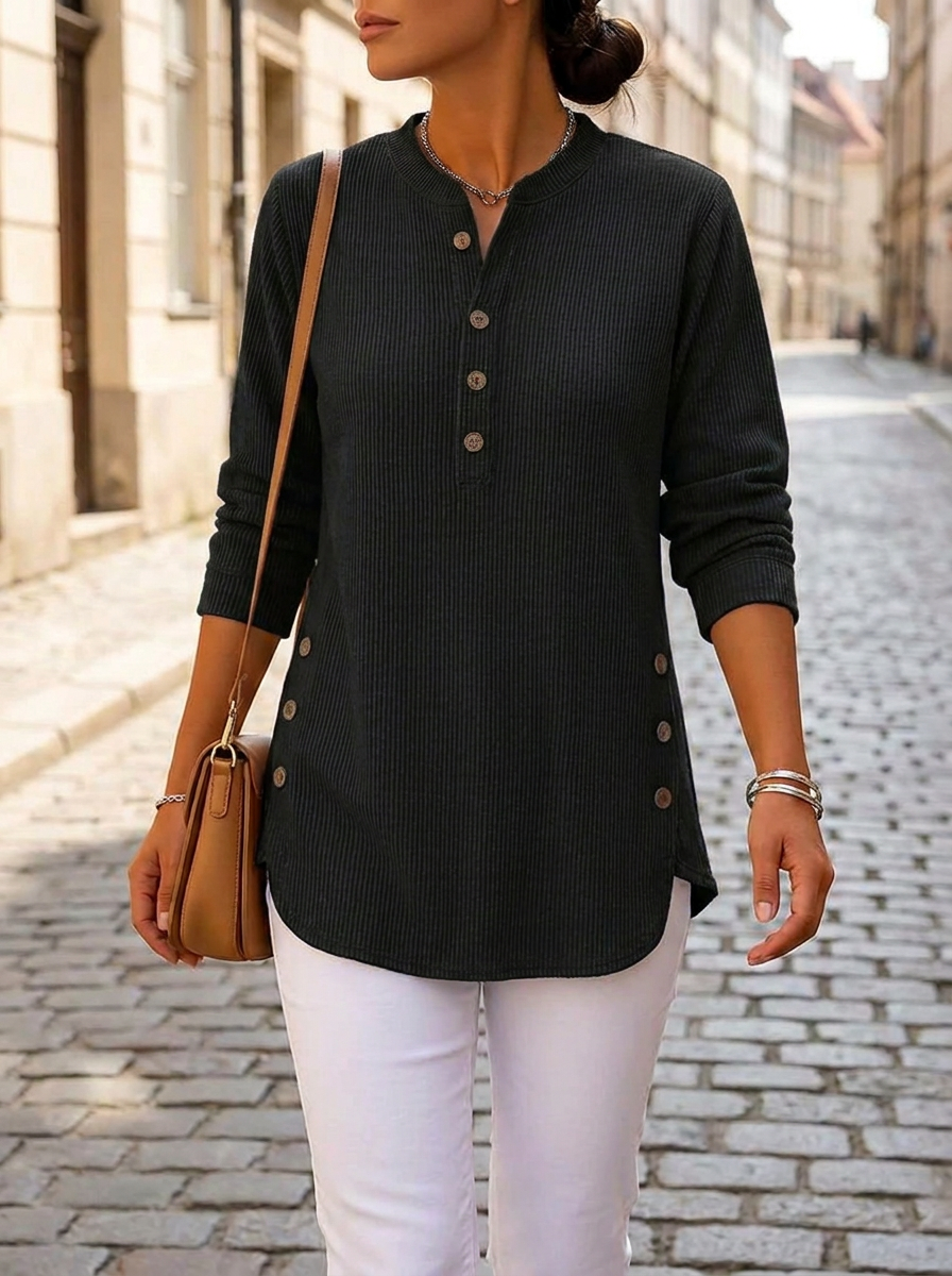 Nieves · Túnica Henley con botones