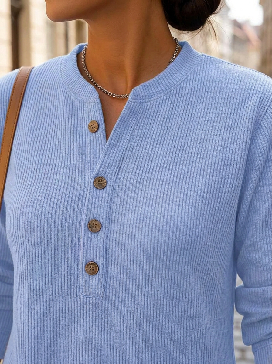 Nieves · Túnica Henley con botones